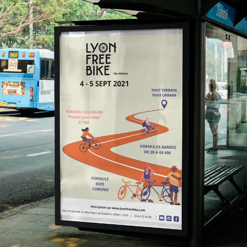 Affichage urbain Lyon Free Bike