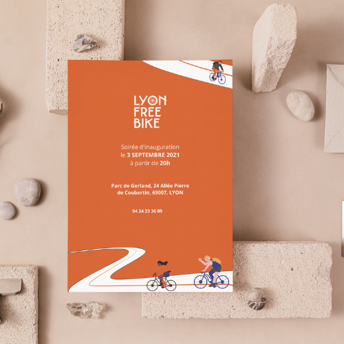 Invitation print Lyon Free Bike 